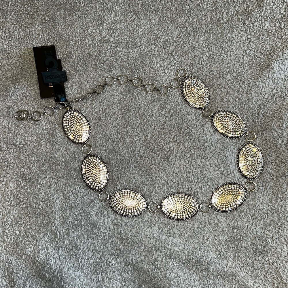 Forever 21 Silver Oval Link Belt